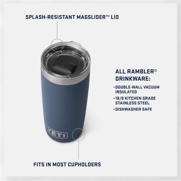 YETI Rambler 10oz Tumbler Navy Fall 2018 - Picture 2 of 8